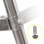 5-SOGA 2X 2 Tier 81x46x85cm Stainless Steel Kitchen Dining Food Cart Trolley Utility Round Small