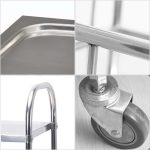 7-SOGA 4 Tier 860x540x1170 Stainless Steel Kitchen Dining Food Cart Trolley Utility