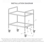 8-SOGA 4 Tier 860x540x1170 Stainless Steel Kitchen Dining Food Cart Trolley Utility