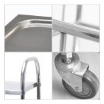 6-SOGA 2X 4 Tier 860x540x1170 Stainless Steel Kitchen Dining Food Cart Trolley Utility