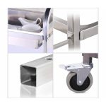 6-SOGA 2X 2 Tier 85x45x90cm Stainless Steel Kitchen Trolley Bowl Collect Service Food Cart Medium