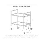 7-SOGA 2X 2 Tier 75x40x83cm Stainless Steel Kitchen Trolley Bowl Collect Service Food Cart Small