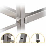 5-SOGA 2 Tier 75x40x84cm Stainless Steel Drink Wine Food Utility Cart Small