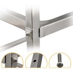 7-SOGA 3 Tier Food Trolley Food Waste Cart Five Buckets Kitchen Food Utility 82x43x92cm Square