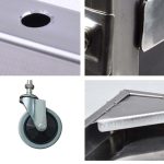 6-SOGA 2 Tier 500x500x950 Stainless Steel Square Tube Drink Wine Food Utility Cart