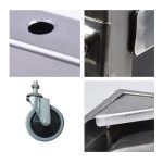 6-SOGA 2X 2 Tier 500x500x950 Stainless Steel Square Tube Drink Wine Food Utility Cart