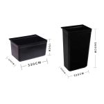 2-SOGA Food Trolley Large & Small Utility Cart Waste Storage Bin