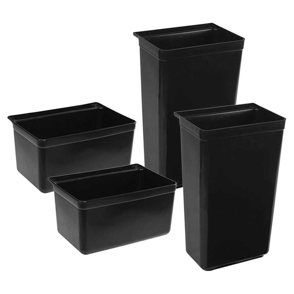 1-SOGA 2X Food Trolley Large & Small Utility Cart Waste Storage Bin
