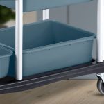 7-SOGA 2X 3-Tier Commercial Soiled Food Trolley Dirty Plate Cart Five Buckets Kitchen Food Utility