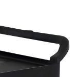 5-SOGA 2 Tier Food Trolley Portable Kitchen Cart Multifunctional Big Utility Service with wheels 845x430x940mm Black