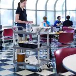 4-SOGA 3 Tier Food Trolley Portable Kitchen Cart Multifunctional Big Utility Service with wheels 830x420x950mm Gray