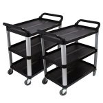 1-SOGA 2X 3 Tier Food Trolley Food Waste Cart Food Utility Mechanic Kitchen Large