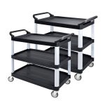 3-SOGA 2X 3 Tier 83.5x43x95cm Food Trolley Food Waste Cart Food Utility Mechanic Kitchen Small