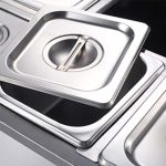 7-SOGA 2X Stainless Steel 2 X 1/2 GN Pan Electric Bain-Marie Food Warmer with Lid