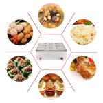 3-SOGA 2X Stainless Steel 3 X 1/2 GN Pan Electric Bain-Marie Food Warmer with Lid