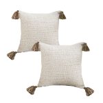 1-SOGA 2X 50cm Beige Pillow Textured Throw Cover