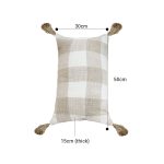 2-SOGA 2X 35CM Pillow Lumbar Cover Decorative Plaid Farmhouse Cushion Throw Pillow