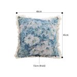 2-SOGA 50cm Oil Painting Shabby Chic Style Handmade Full Floral Needlepoint Throw Pillow