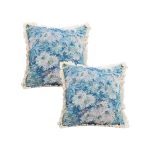 1-SOGA 2X 50cm Oil Painting Shabby Chic Style Handmade Full Floral Needlepoint Throw Pillow