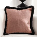 3-SOGA 50cm Mid-century Style Raised Embroidery Texture Edged Square Throw Pillow