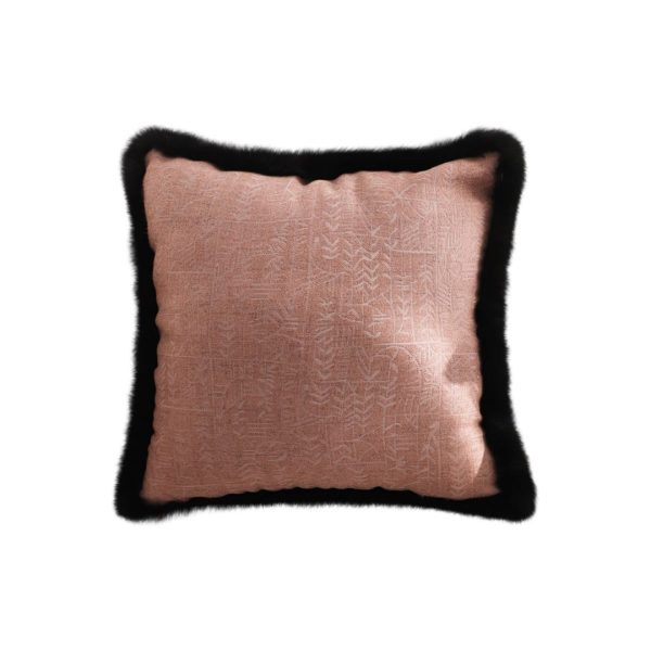 1-SOGA 50cm Mid-century Style Raised Embroidery Texture Edged Square Throw Pillow