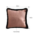 2-SOGA 2X 50cm Mid-century Style Raised Embroidery Texture Edged Square Throw Pillow
