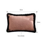 2-SOGA 2X 35cm Mid-century Style Raised Embroidery Texture Edged Lumbar Throw  Pillow
