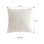 2-SOGA 50cm Beige Internet Celebrity 3D Arched Raised Pattern Throw Pillow