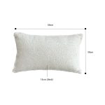 2-SOGA 35cm Lumbar Pillow Embroidered Decorative Linen Cover Stitch Story Throw Pillow