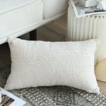 4-SOGA 2X 35cm Lumbar Pillow Embroidered Decorative Linen Cover Stitch Story Throw Pillow