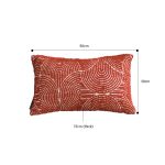 2-SOGA 30cm Cinnabar Pillow Perfect Burnt Indoor/Outdoor Corded ThrowRed Set Lumbar Throw Pillow