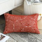 3-SOGA 2X 30cm Cinnabar Pillow Perfect Burnt Indoor/Outdoor Corded Throw Red Set Lumbar Throw Pillow