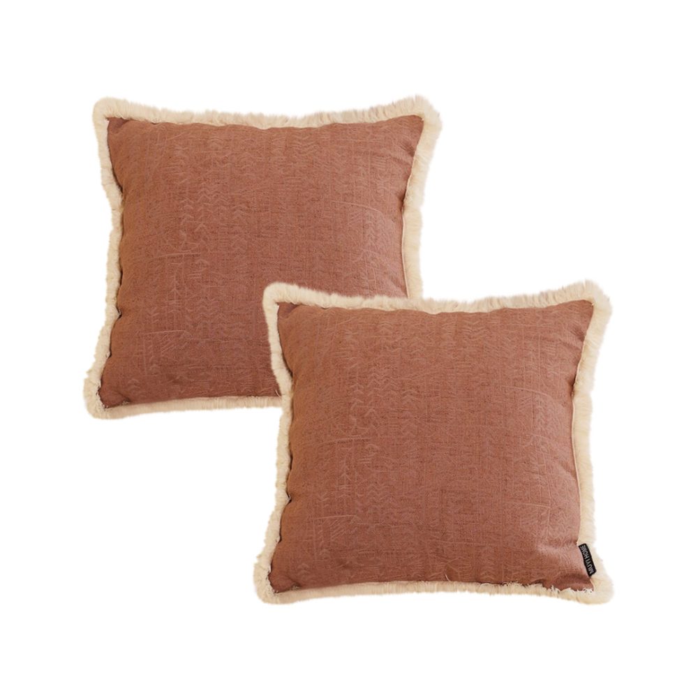 1-SOGA 2X 45cm Square Vintage Decorative Cover with Beautiful Made Throw Pillow