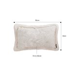 2-SOGA 30cm Romantic French Mosley Jacquard Pillow French Jungle Jacquard Raw Edge Waist Throw  Pillow