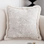 3-SOGA 45cm Pillow Cover French Jacquard Woven France Peony Floral Made Throw Pillow