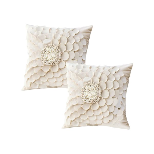 1-SOGA 2X 45cm Pillow Sunflower Cover 100% Cotton Covers Linen Case Cushion Throw Pillow