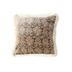 1-SOGA 45cm Wabi-sabi Floral Cover & Vintage Dark Floral Tassel Square Throw  Pillow