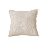 1-SOGA 45cm Elegant Palm Leaf Texture & Jacquard Square Throw Pillow