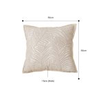 2-SOGA 2X 45cm Elegant Palm Leaf Texture & Jacquard Square Throw Pillow