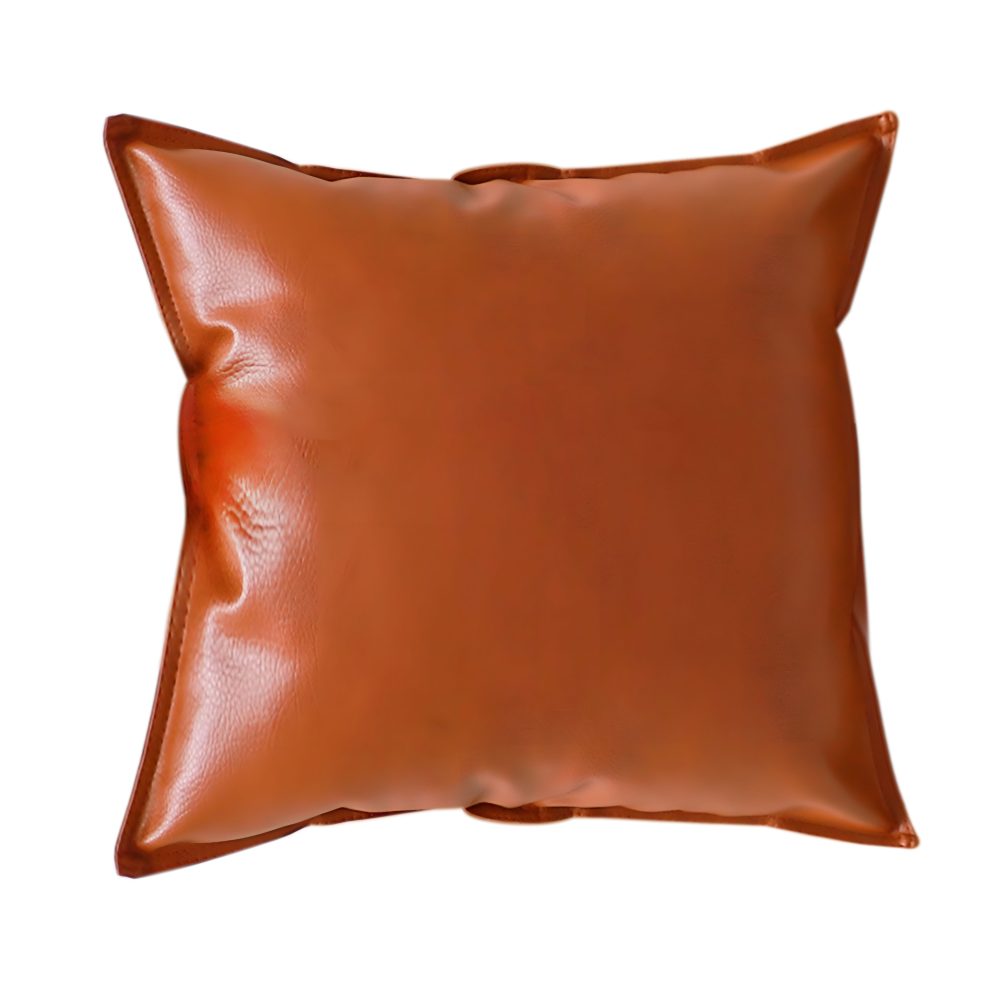 1-SOGA 45cm Light Luxury Urban Simulated Leather Wide Edge Throw Pillow