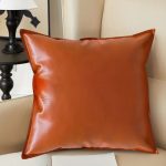 4-SOGA 45cm Light Luxury Urban Simulated Leather Wide Edge Throw Pillow