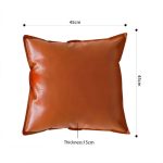 5-SOGA 45cm Light Luxury Urban Simulated Leather Wide Edge Throw Pillow