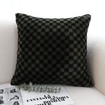 2-SOGA 2X 45cm Urban Light Luxury Pillow Dark Night Green Checkered Square Throw Pillow
