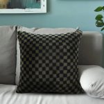 4-SOGA 2X 45cm Urban Light Luxury Pillow Dark Night Green Checkered Square Throw Pillow