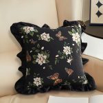 4-SOGA 45cm Square Vintage Decorative Embroidered Square Throw Pillow