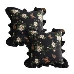 1-SOGA 2X 45cm Square Vintage Decorative Embroidered Square Throw Pillow