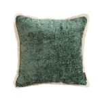 1-SOGA 45cm Jade Green Home aesthetic chenille texture tassel square Throw Pillow