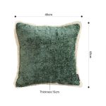 5-SOGA 45cm Jade Green Home aesthetic chenille texture tassel square Throw Pillow