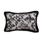1-SOGA 35cm Vintage Black Pillowcase Set Black Herringbone Pattern Lumbar Throw Pillow