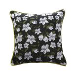 1-SOGA 45cm Subtle Foliage Green Pillow Subtle Orchid Blossom Square Throw Pillow